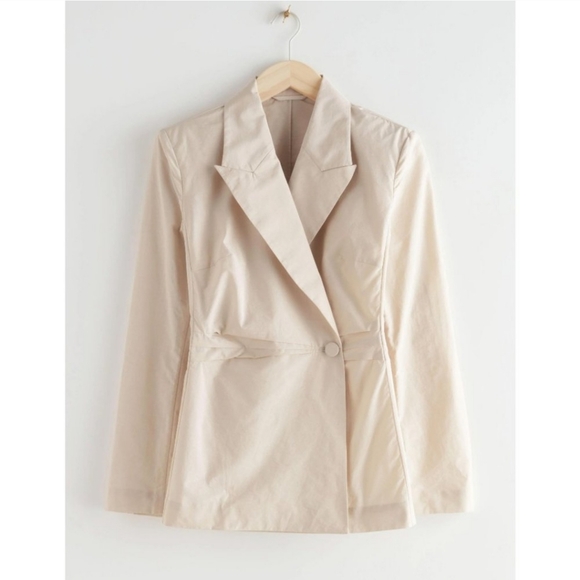 & Other Stories Tops - & Other Stories long sleeve wrap top in cream Sz 4 NWT